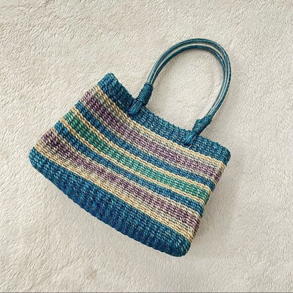 𝅺summer Tompkins Colorful Straw Bag - Picture 1 of 13